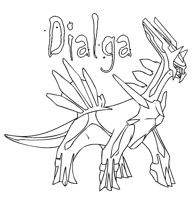 Pokemon kleurplaten dialga