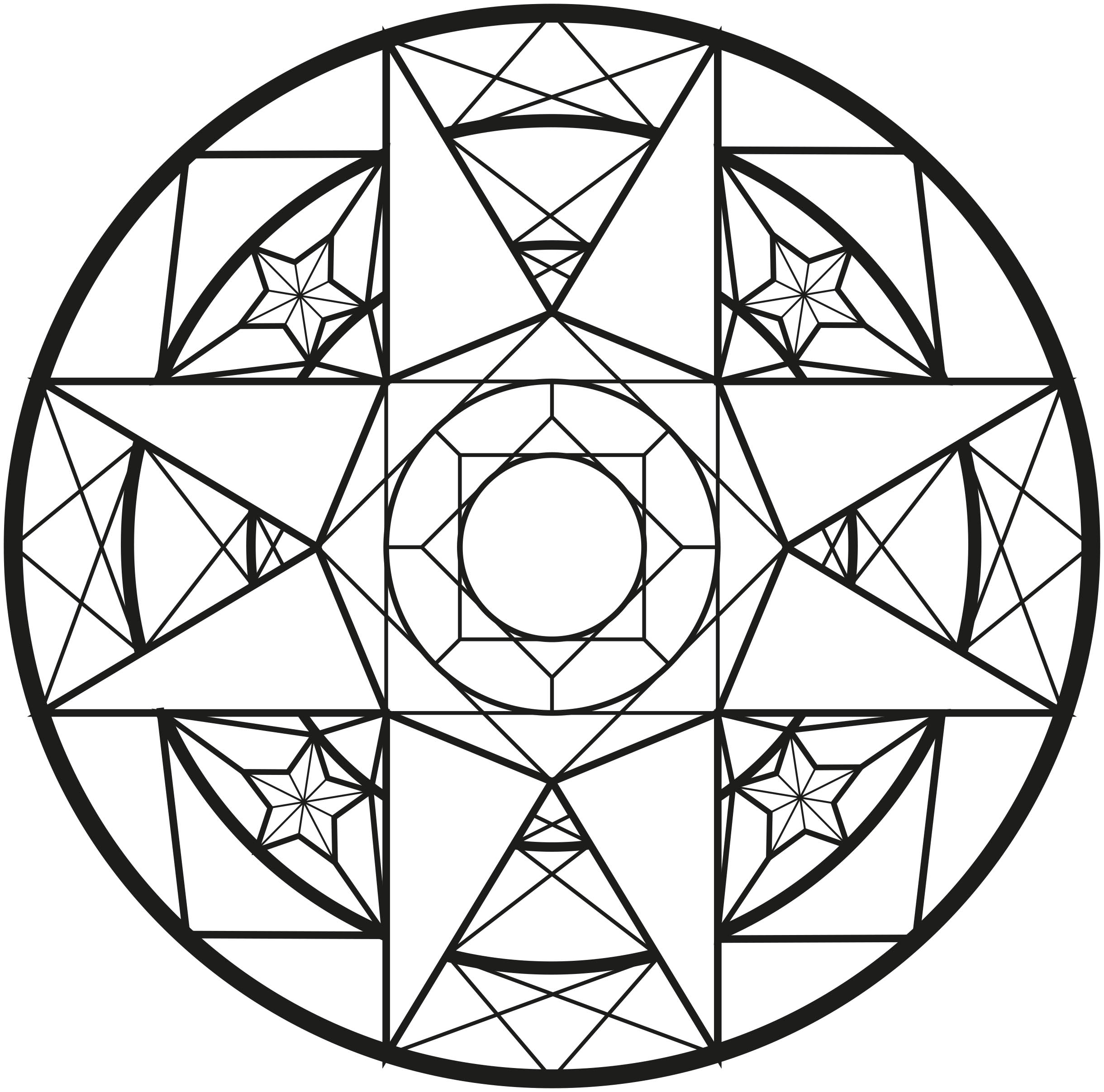 Mandala with diamonds