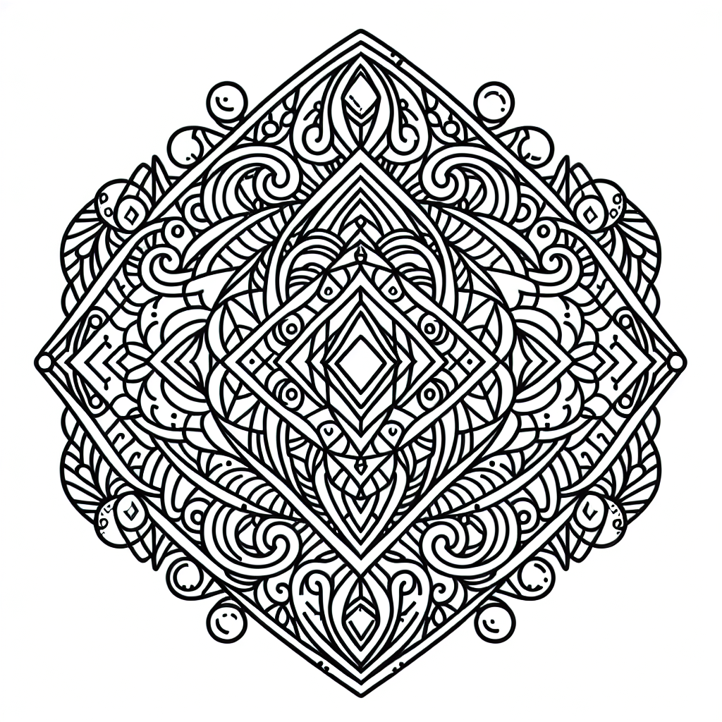 Diamond coloring page