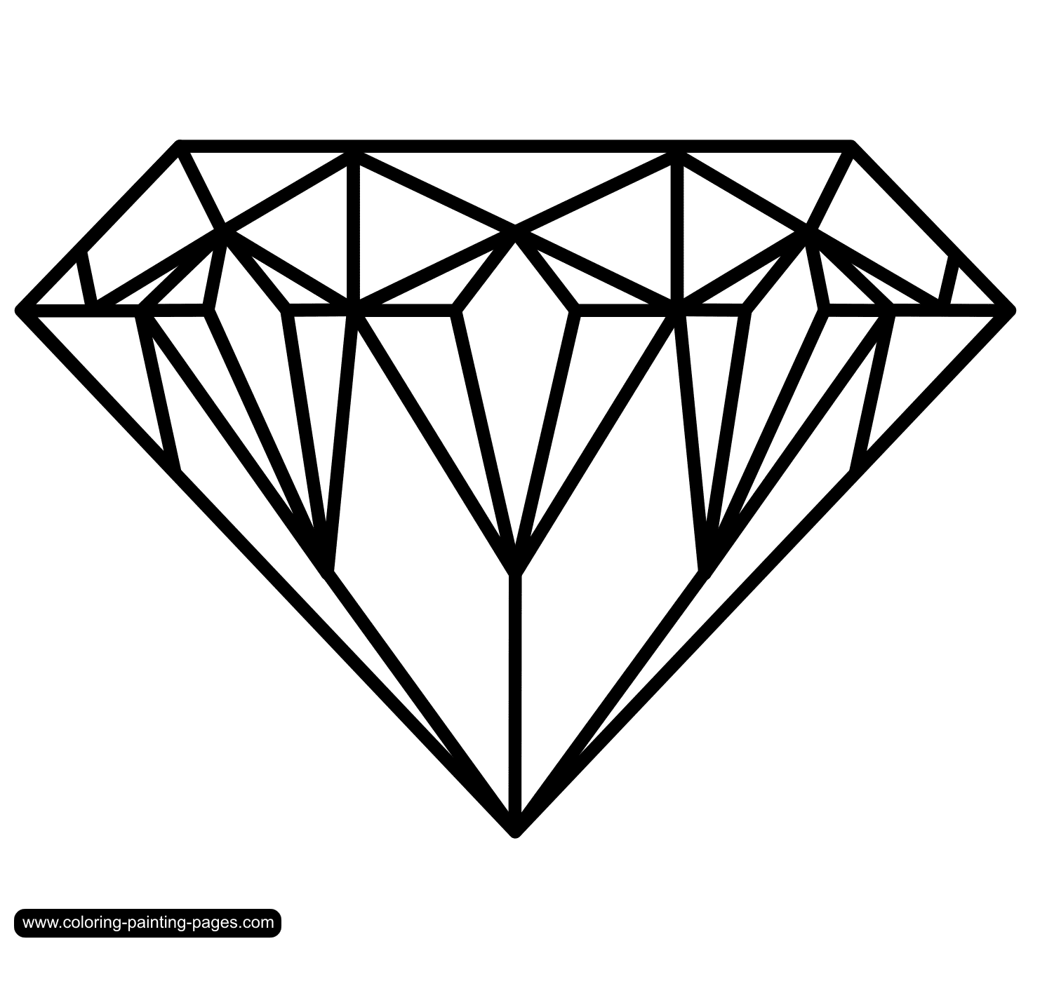 Diamond coloring pages printable for free download