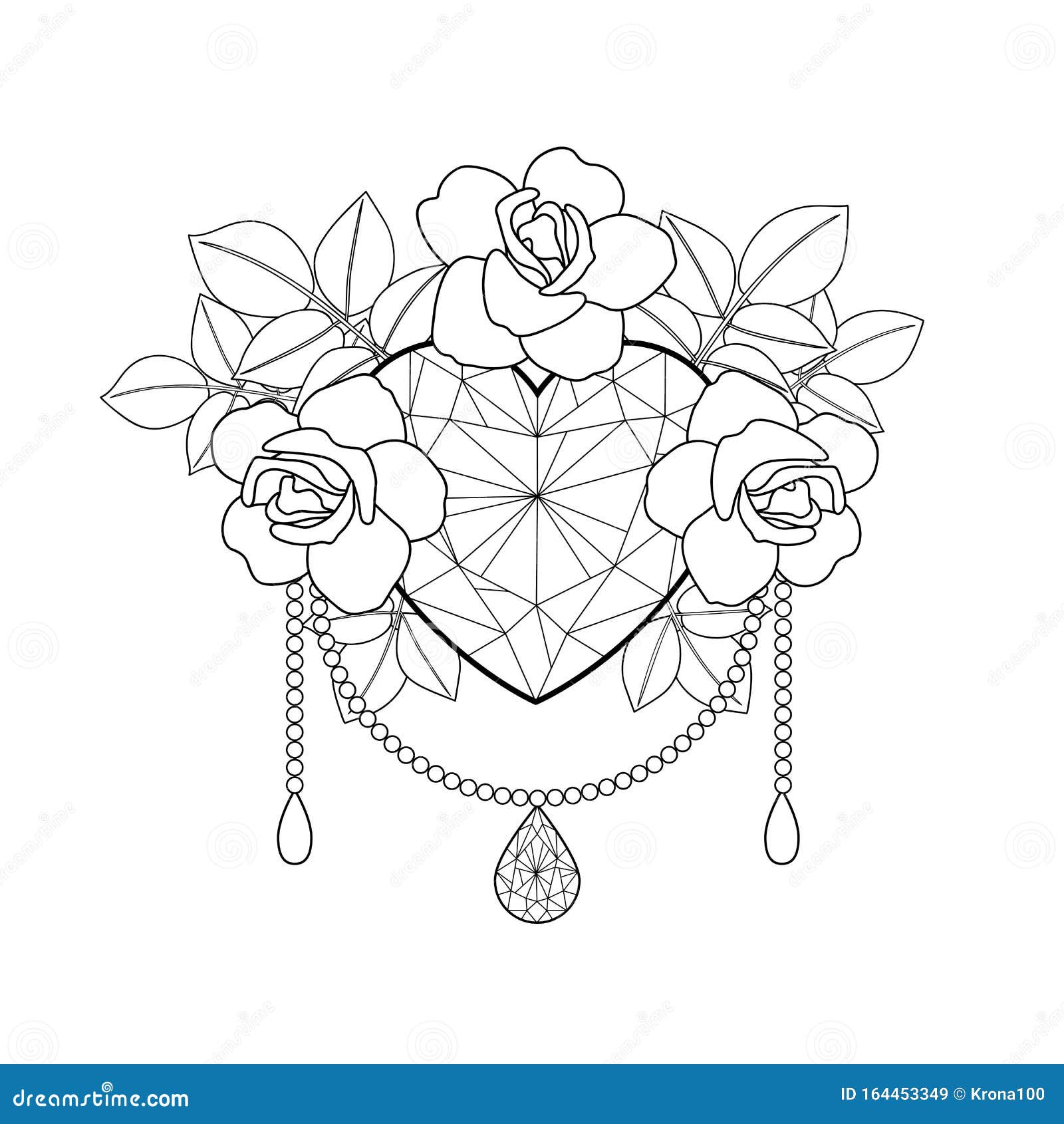 Diamond heart coloring stock illustrations â diamond heart coloring stock illustrations vectors clipart