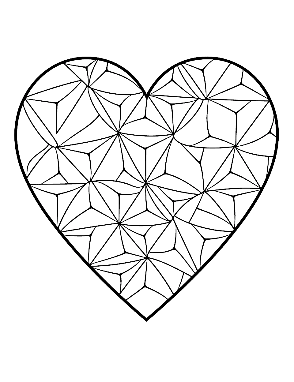 Free heart coloring pages for kids printables