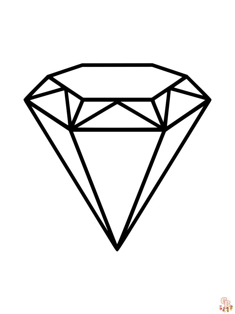 Diamond coloring pages free printable for all ages