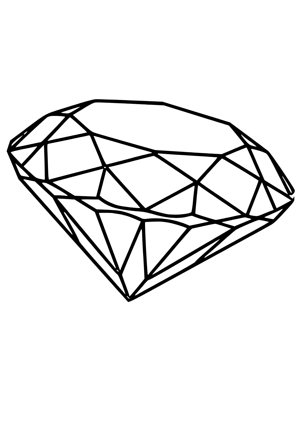 Free printable diamond crystal coloring page for adults and kids