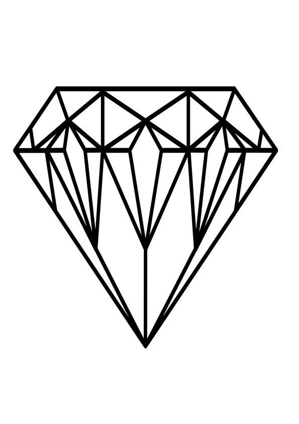 Coloring pages diamond coloring page