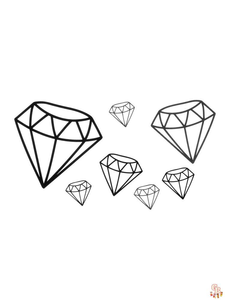 Diamond coloring pages free printable for all ages