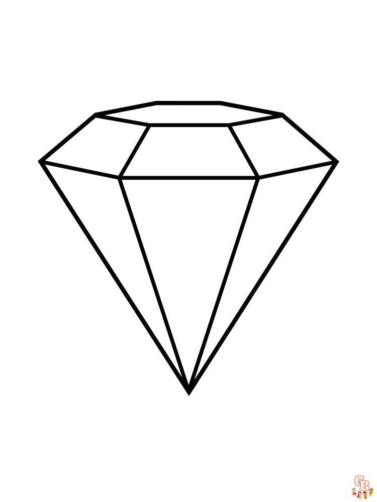 Diamond coloring pages free printable for all ages