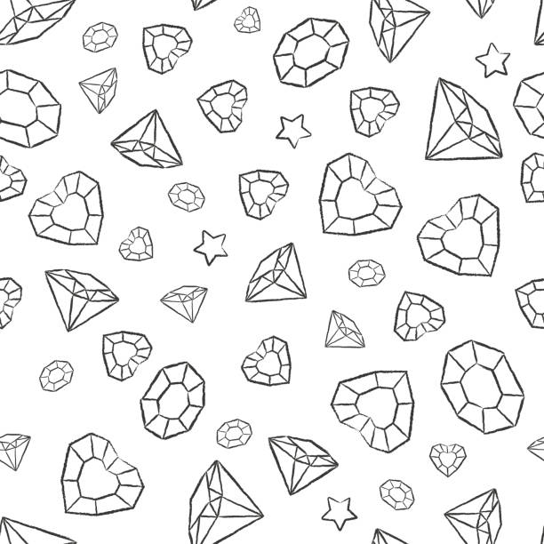 Diamond coloring stock illustrations royalty