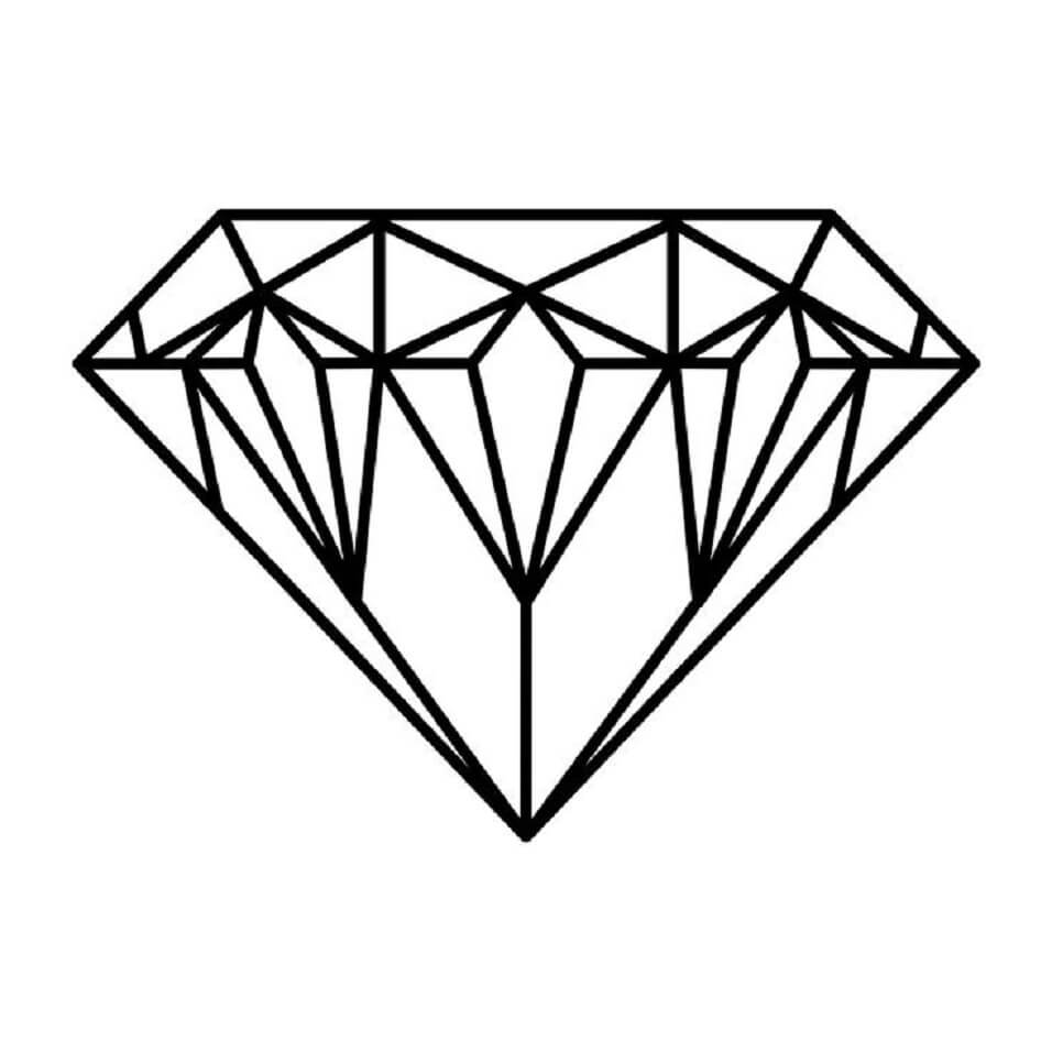 Basic diamond coloring page