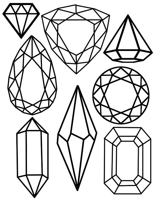 Coloring pages free printable diamond coloring pages
