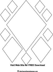 Diamond shapes coloring book page