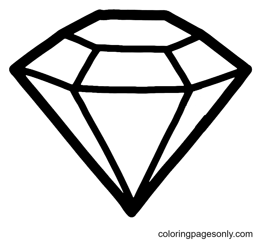 Diamond coloring pages printable for free download