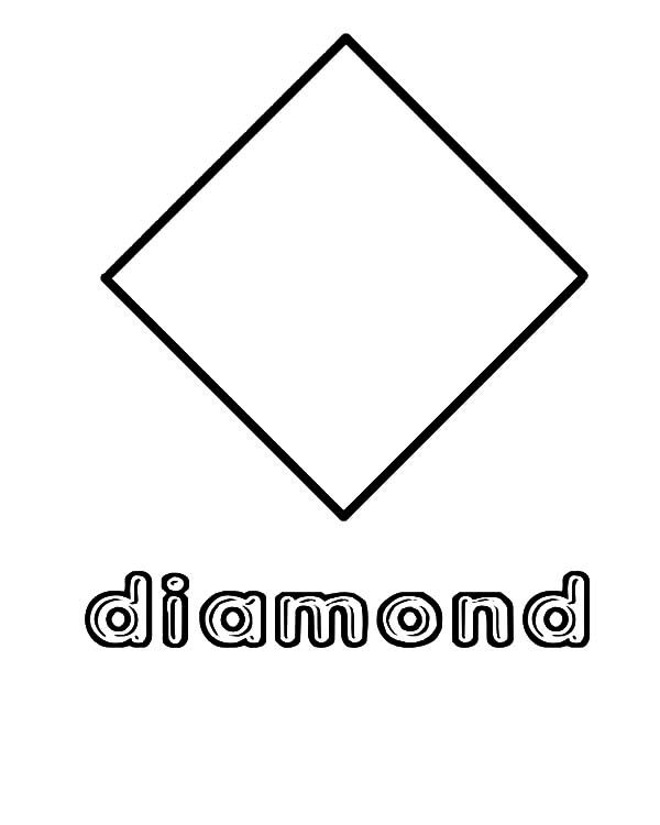 Coloring pages shape diamond coloring pages