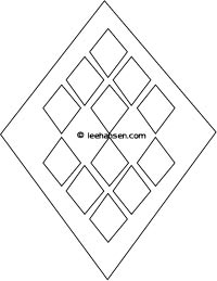 Diamond shapes worksheet geometric coloring activity page