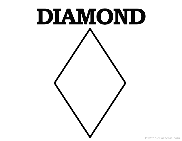 Printable diamond shape