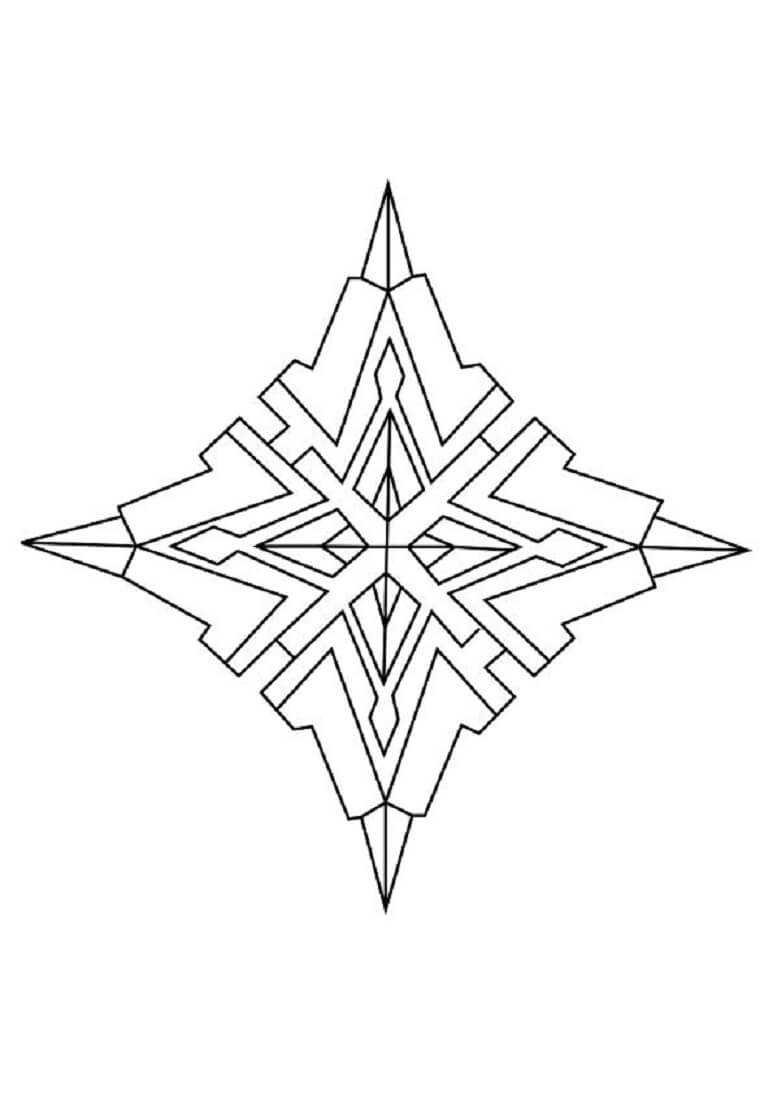 Diamond geometric shape coloring page