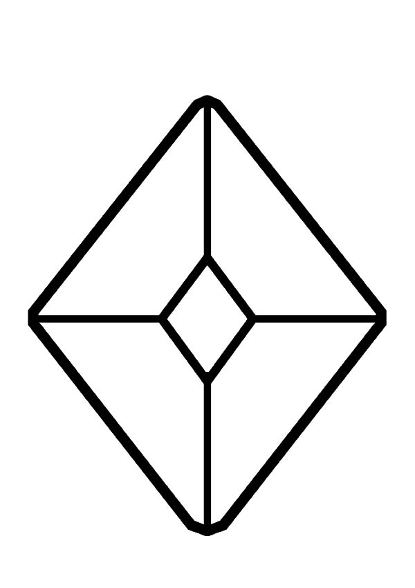 Coloring pages jewel diamond shape coloring pages