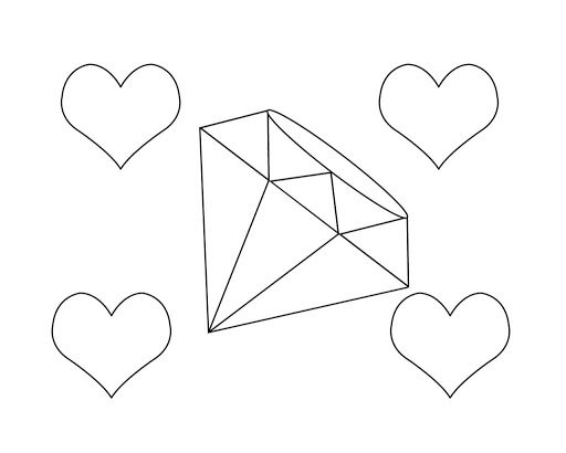 Coloring pages free printable pages extraordinary diamond sheet