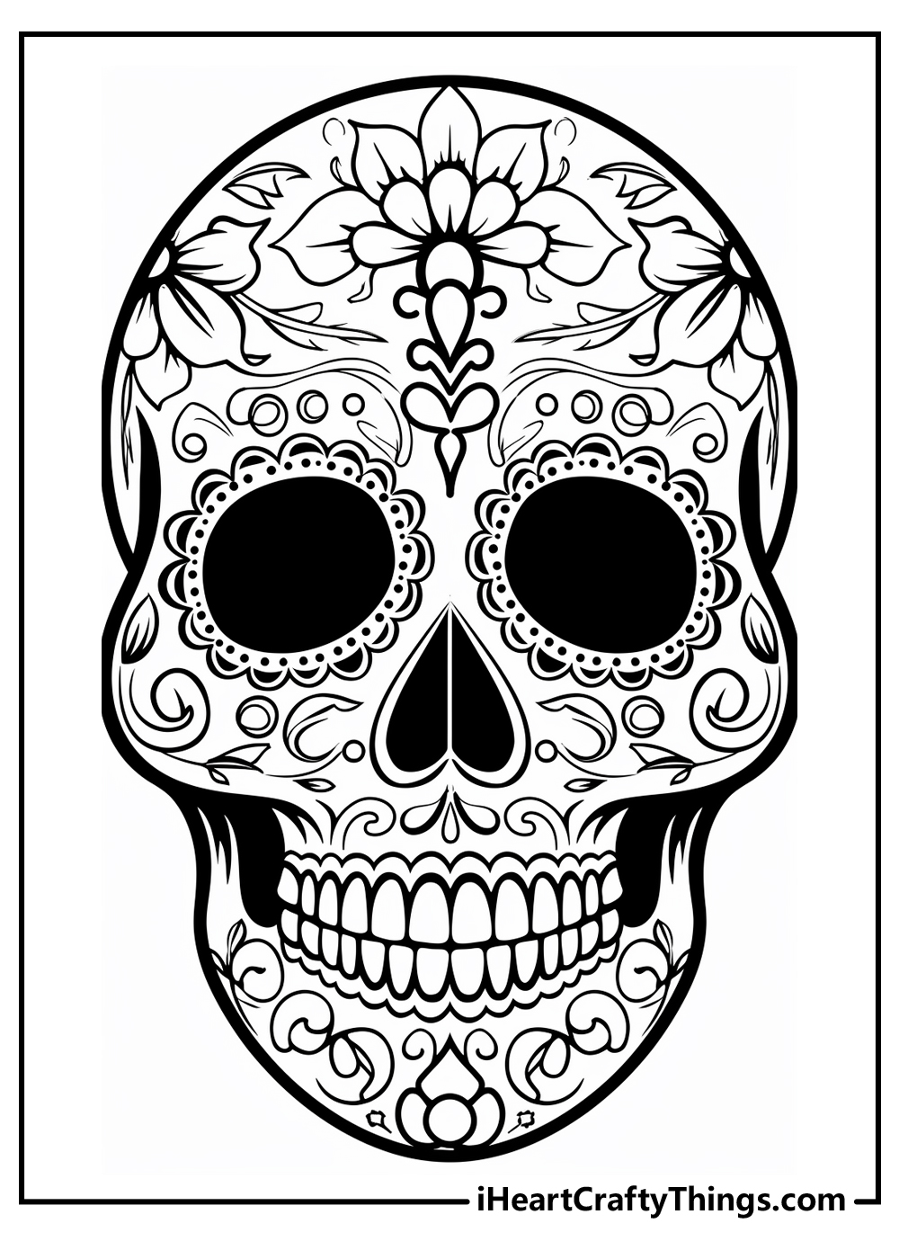 Sugar skull coloring pages free printables