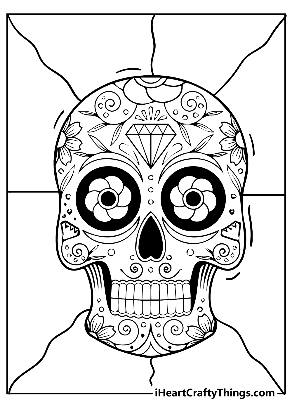 Sugar skull coloring pages free printables