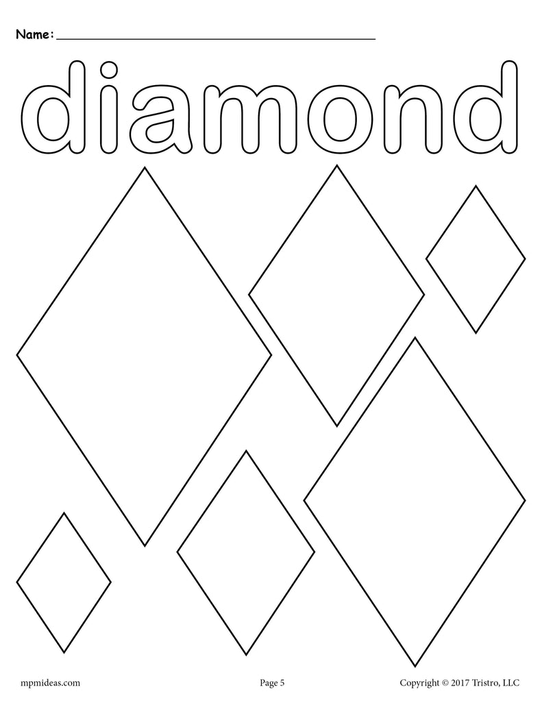 Diamonds coloring page