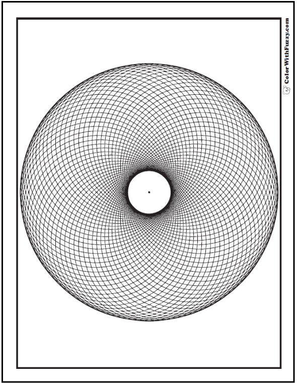 Geometric shapes coloring sheets d diamond doughnut