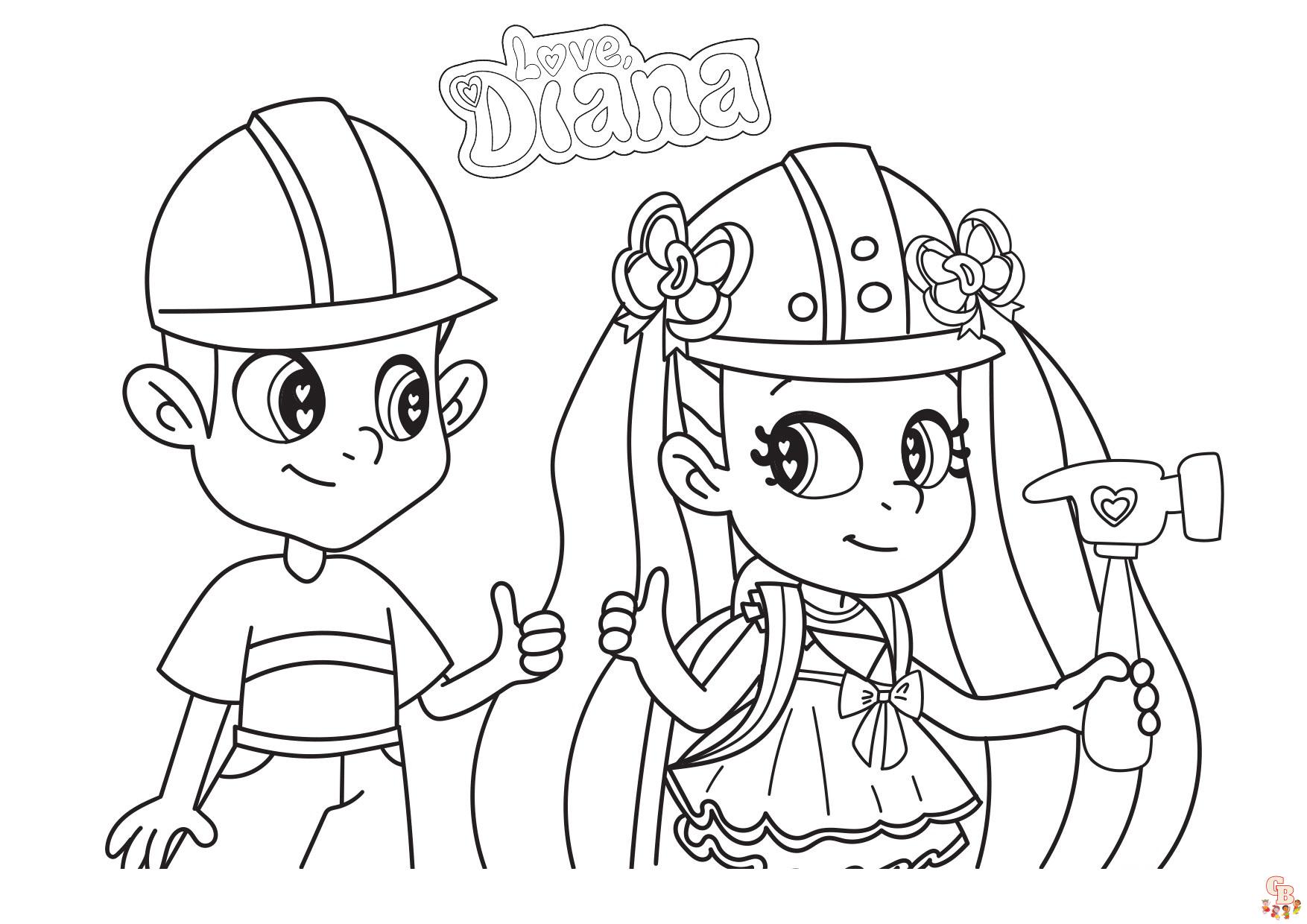 Enjoy free diana and roma coloring pages printable