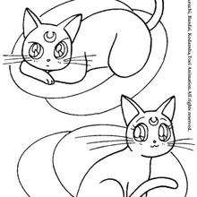 Cats artemis and diana coloring pages