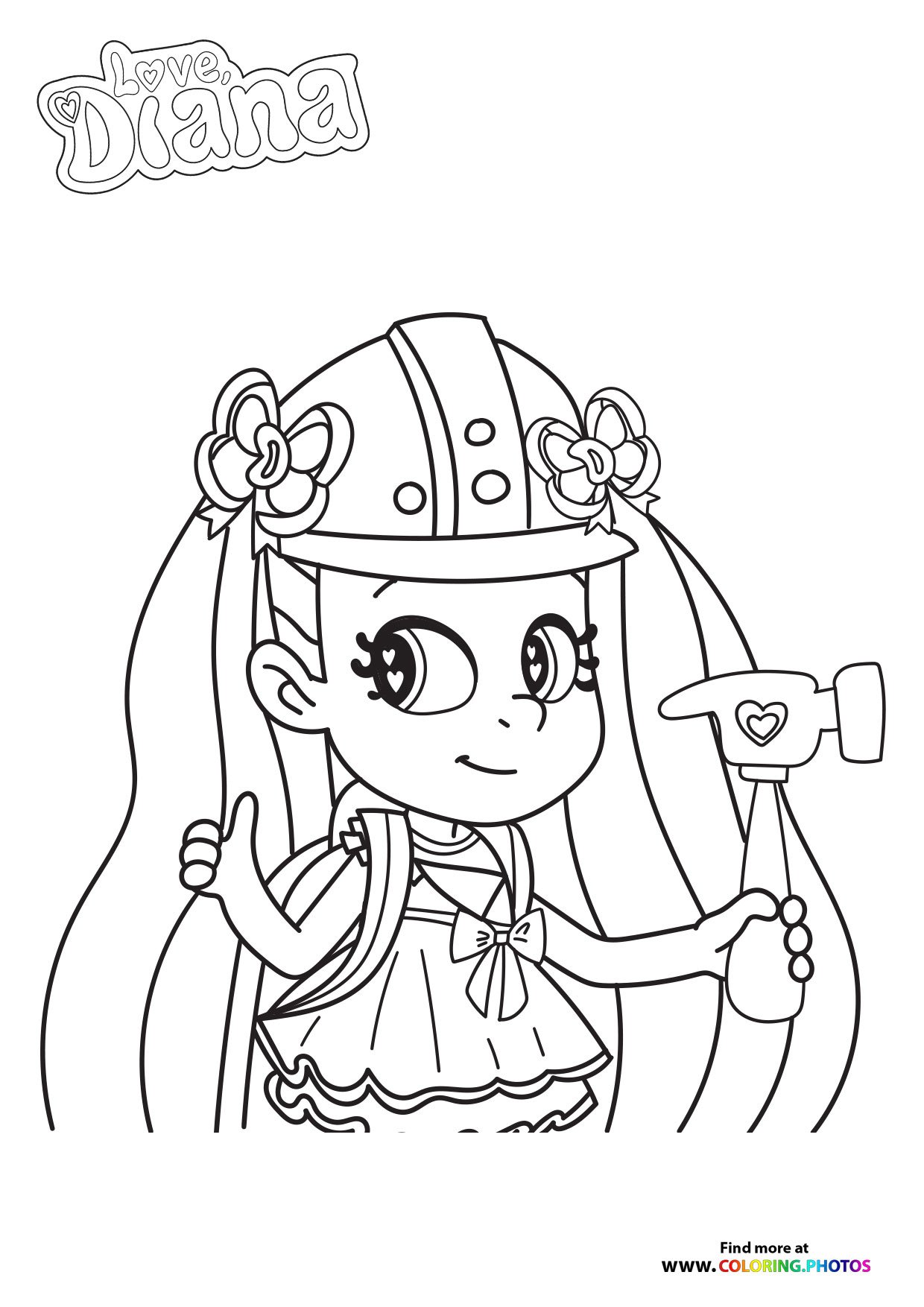 Diana and roma coloring pages printable for free download