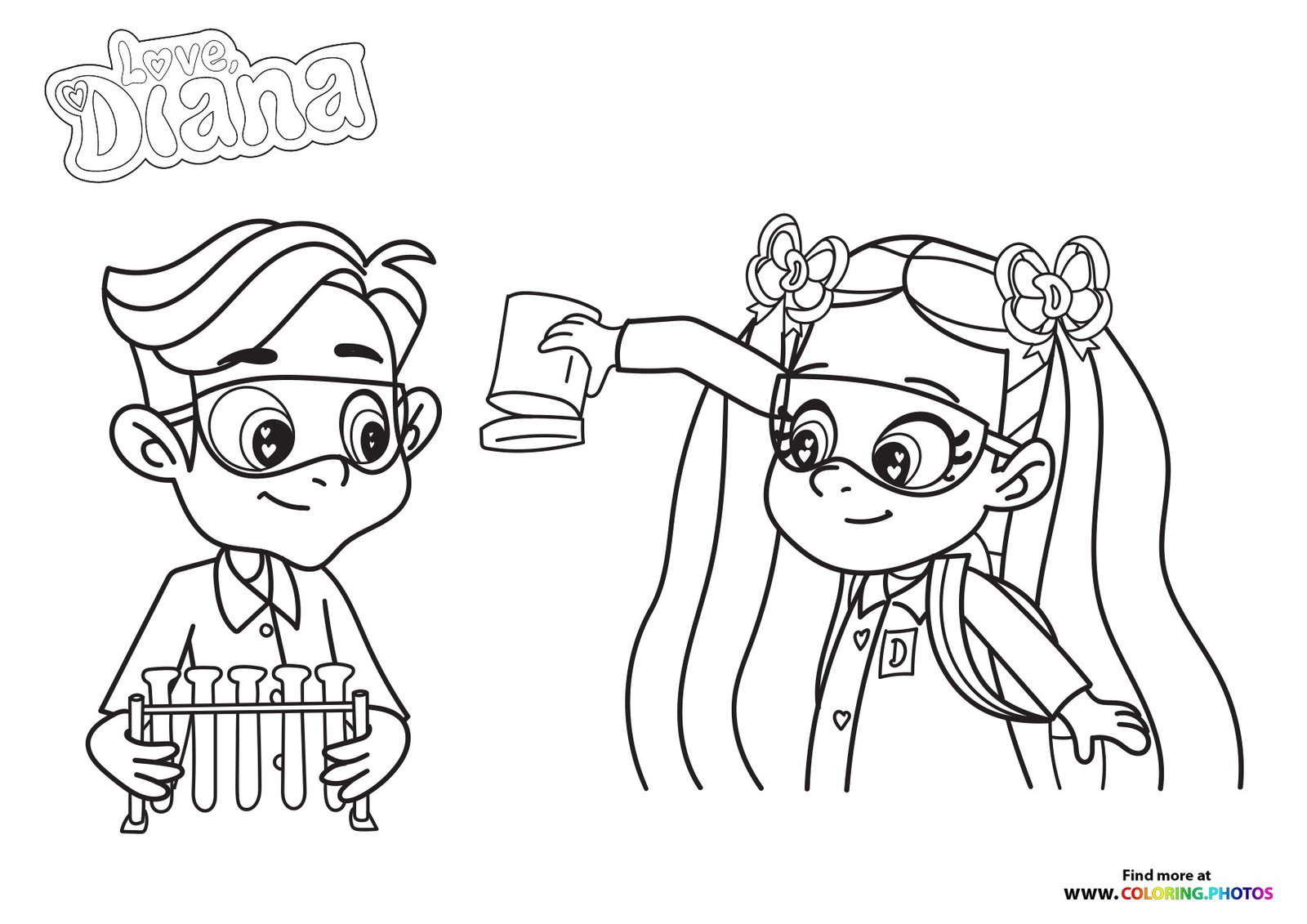 Diana and roma coloring pages printable for free download