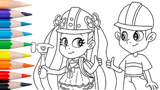 Diana and roma coloring page