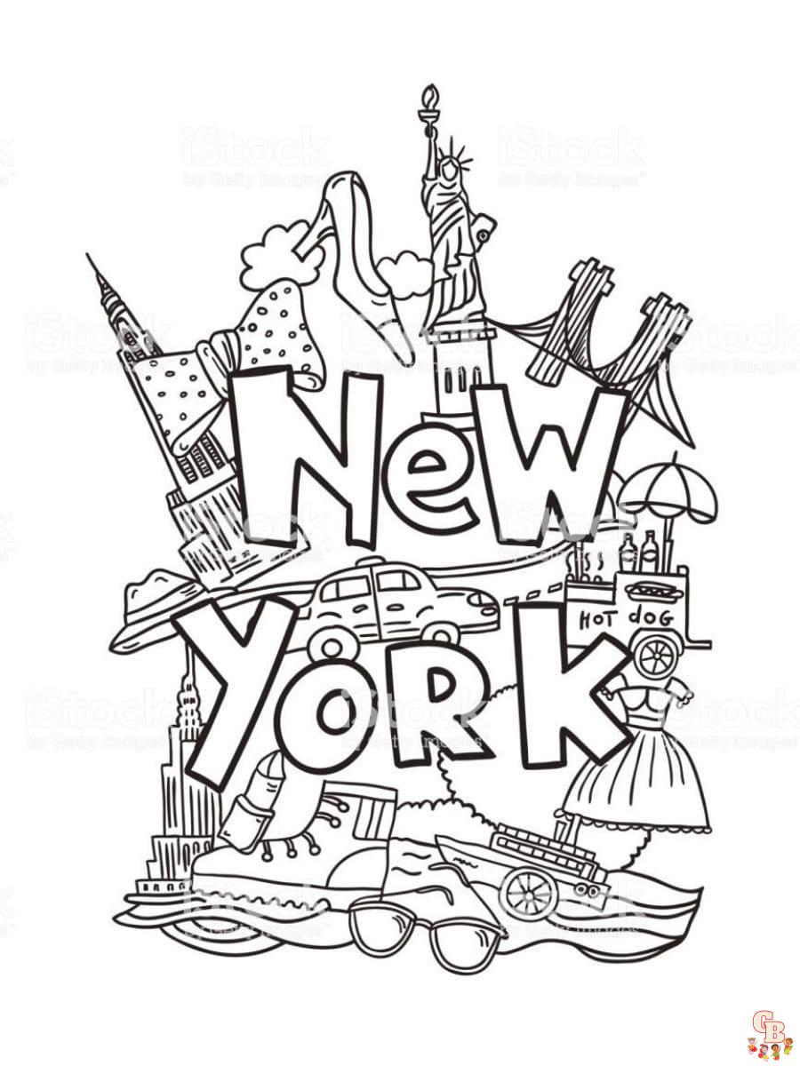 Printable new york coloring pages free for kids and adults