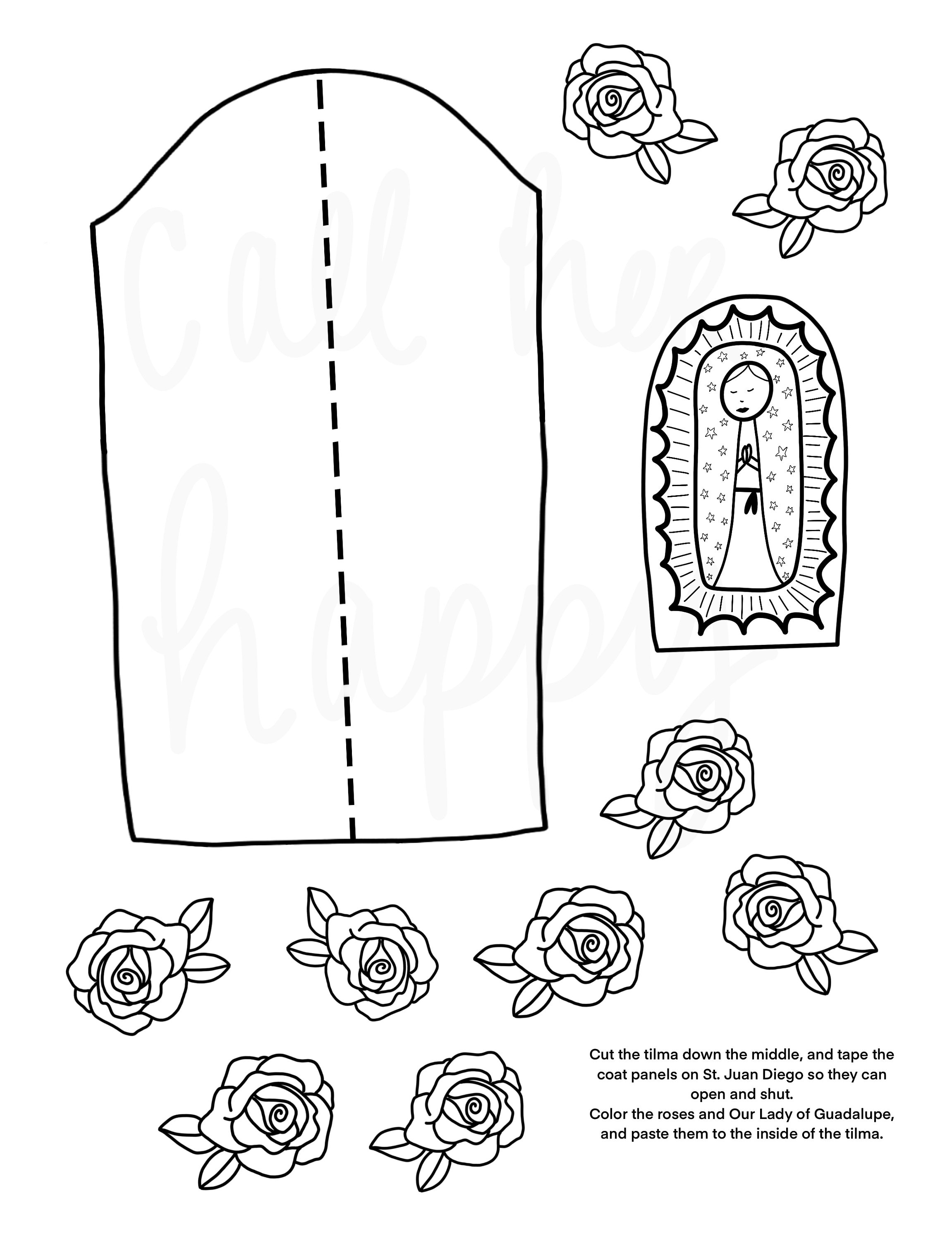 St juan diego guadalupe printable coloring page sheet lazy liturgical year catholic resources for kids feast day prayer activities jesus