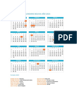 Calendario bolivia pdf