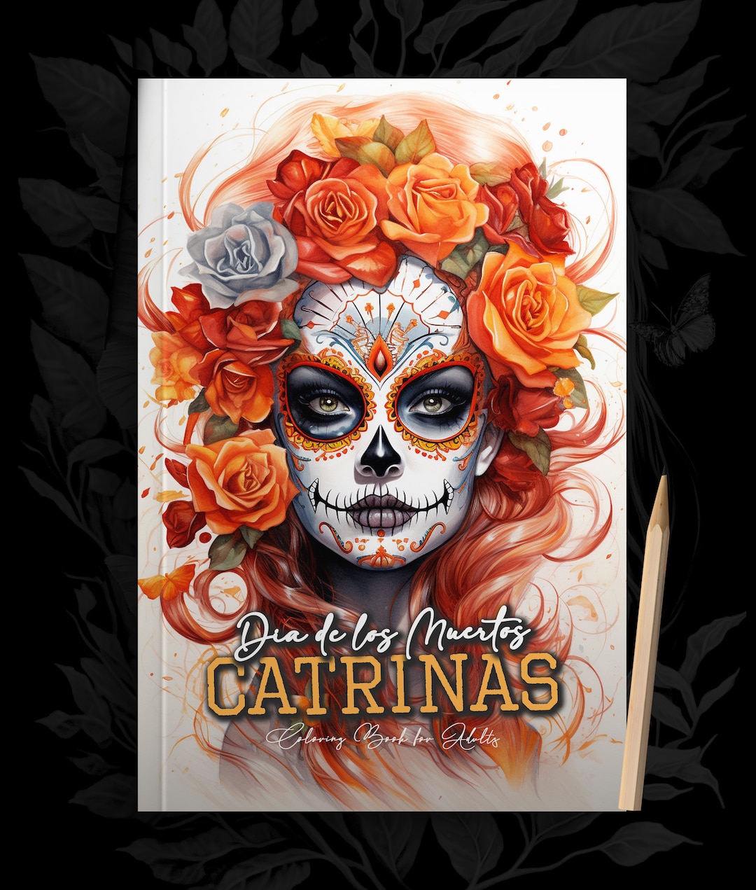 Libro para colorear dia de los muertos catrinas para adultos libro para colorear de calaveras de azãºcar en escala de grises libro para colorear de halloween a p tapa blanda