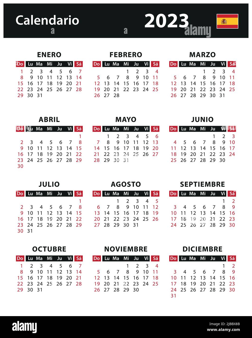 Calendario en espanol hi