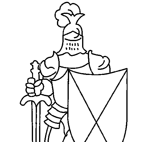 Knight coloring page