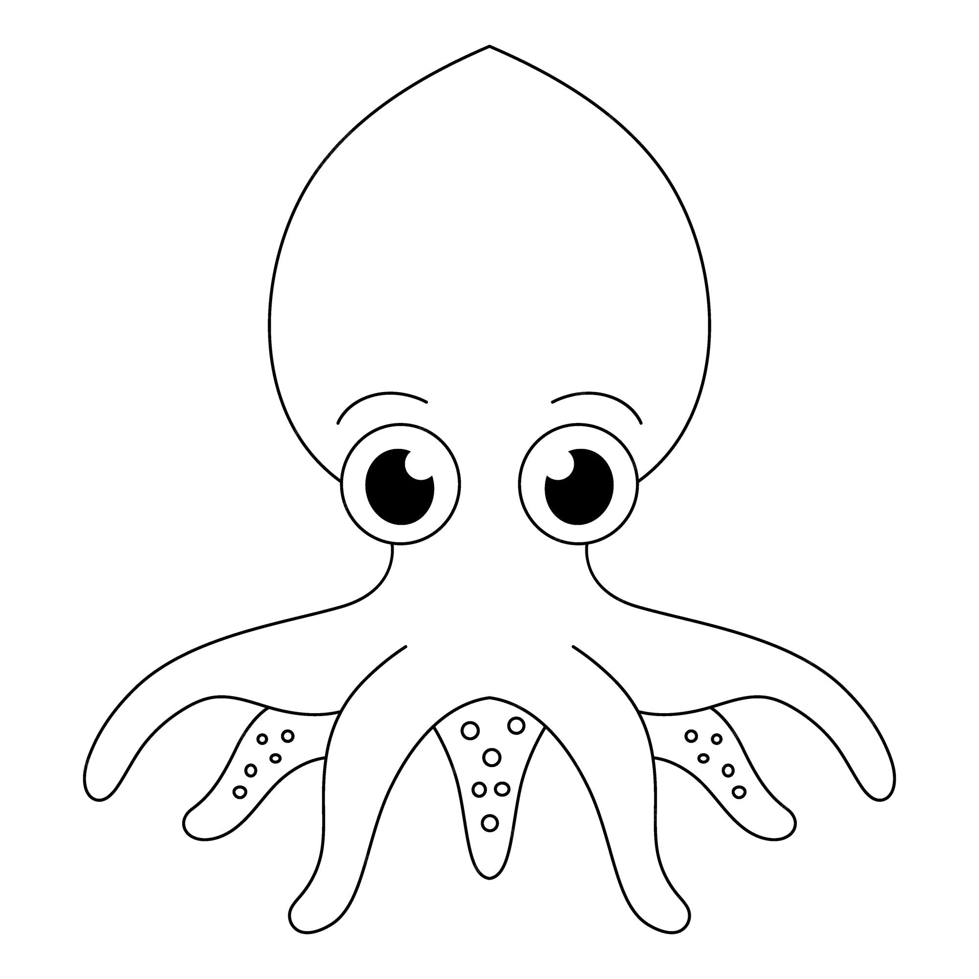 Premium vector octopus coloring page for kids