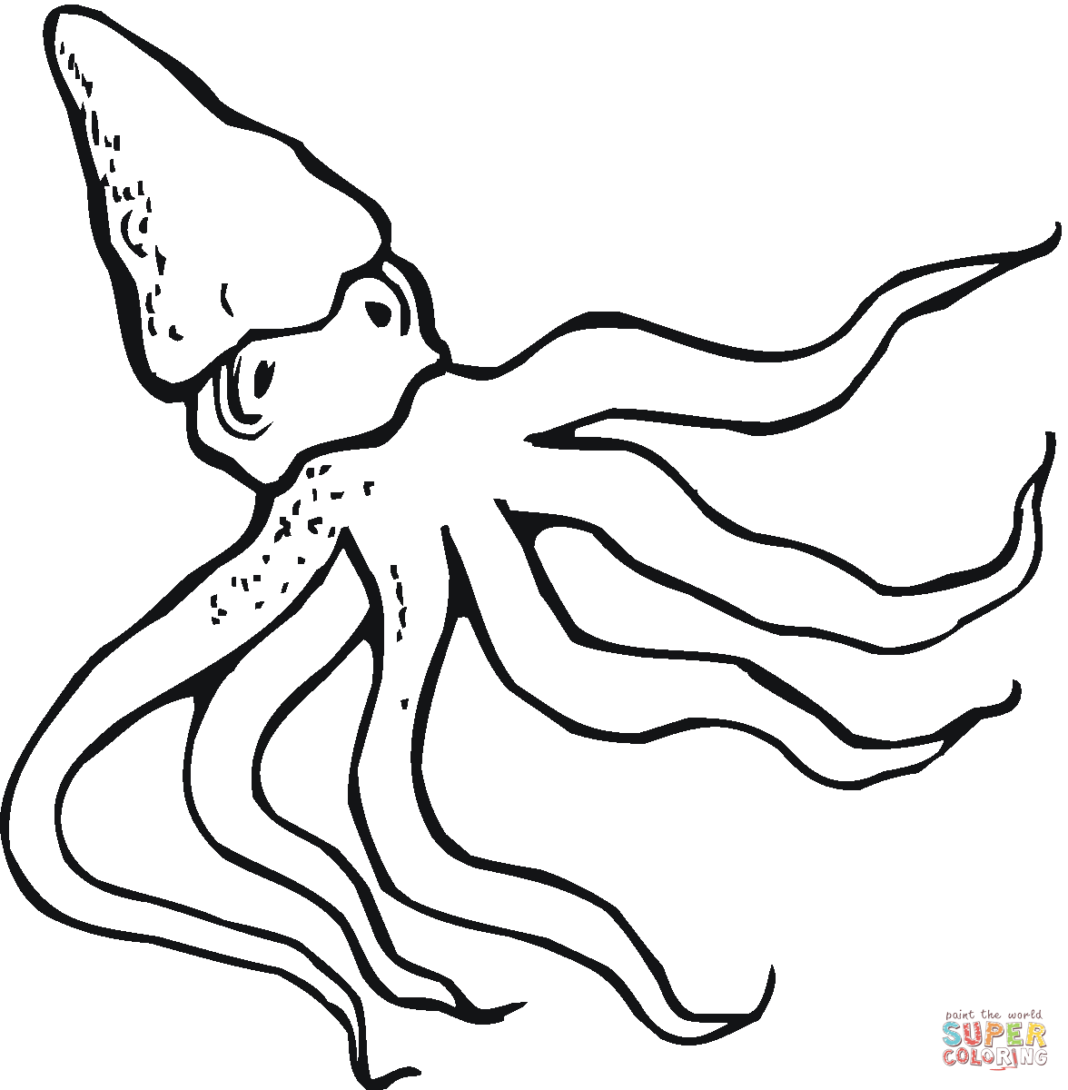 Octopus coloring page free printable coloring pages