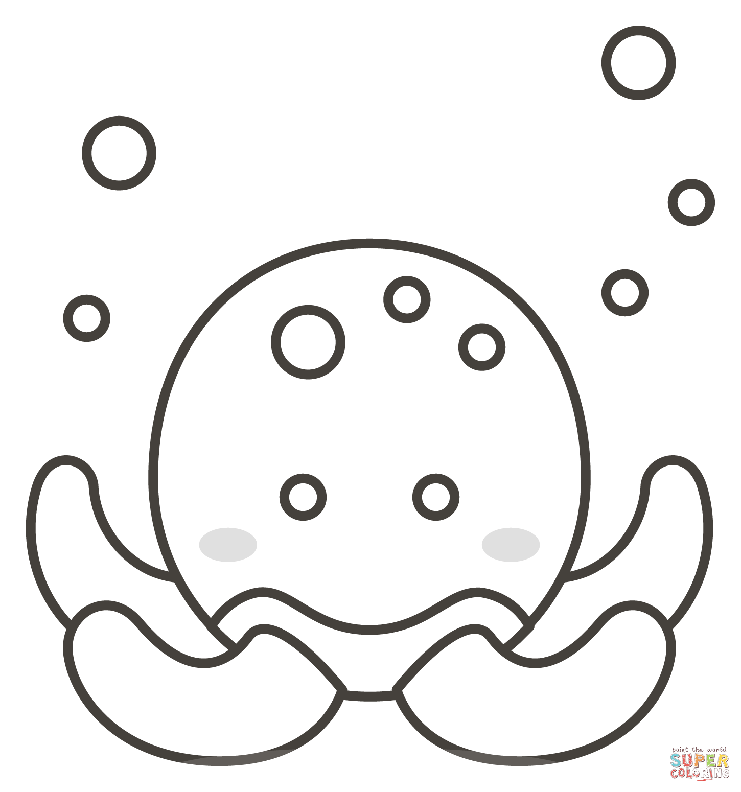 Octopus coloring page free printable coloring pages