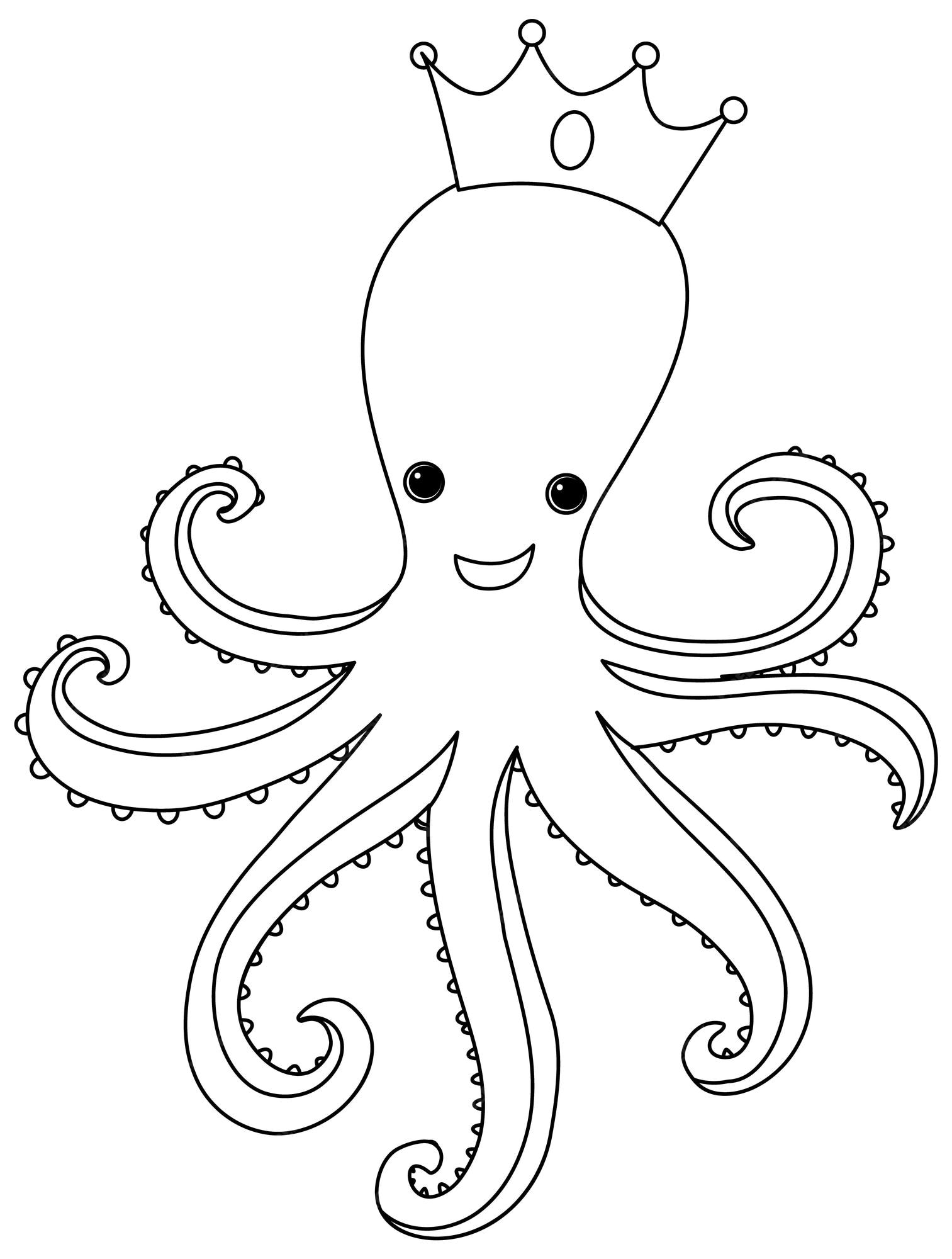 Premium vector octopus doodle outline for colouring