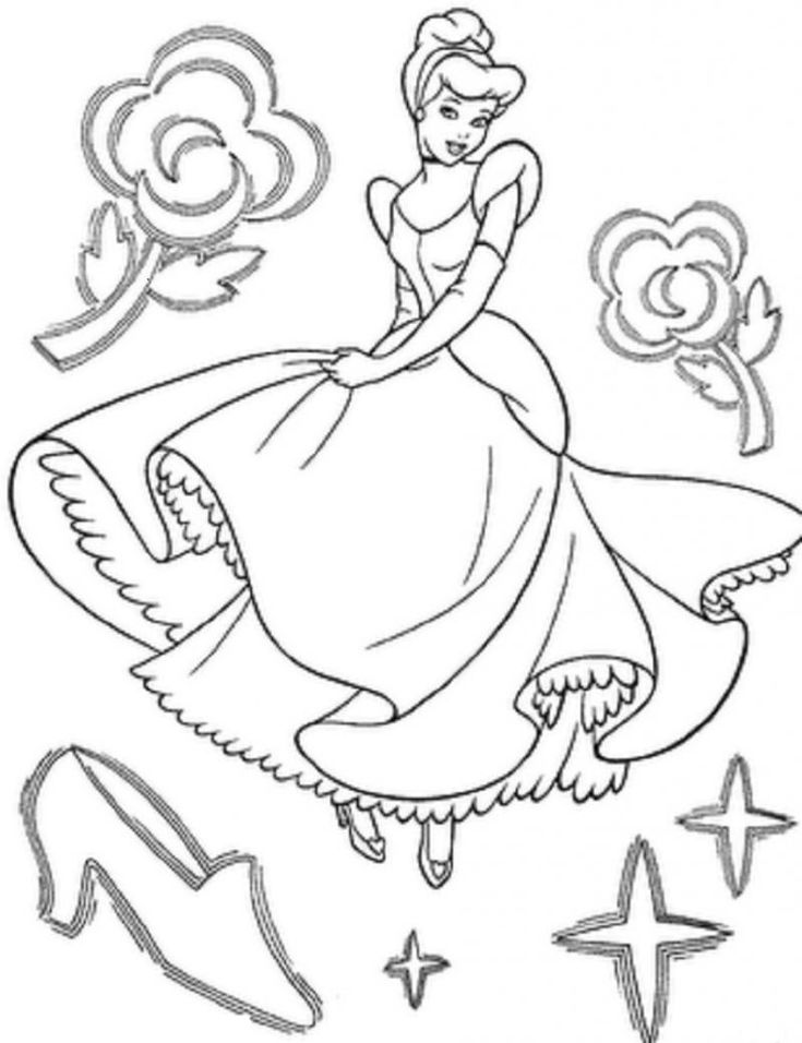 Wonderful cinderella coloring pages pdf ideas