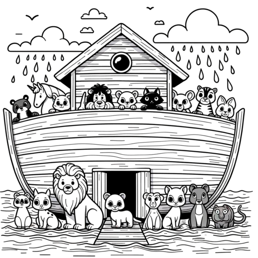 Dibujos del arca de noã para colorear