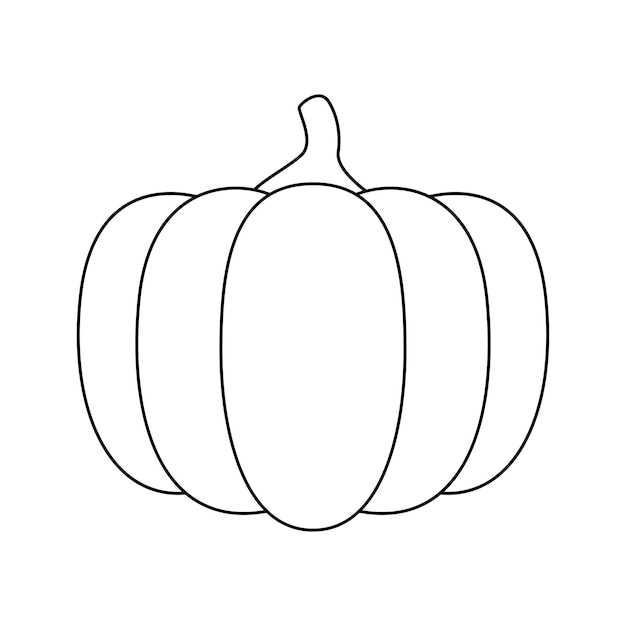 Premium vector coloring page with pumpkin for kids