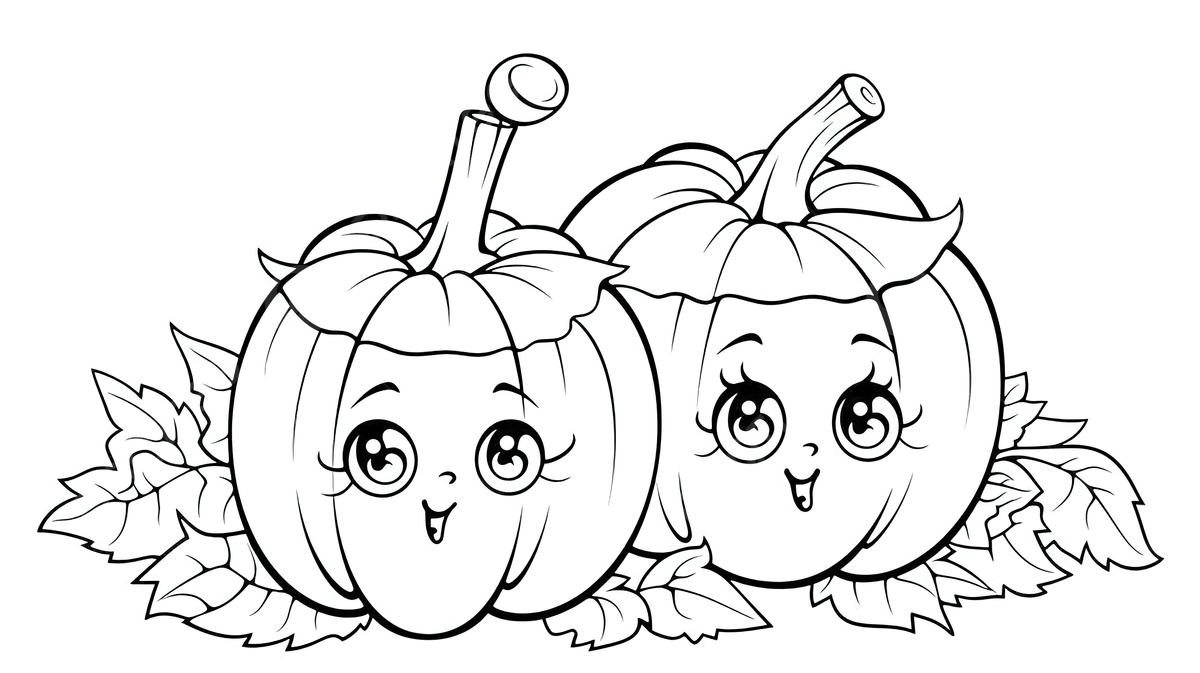 Fondo dos lindas calabazas para colorear fondo dibujos de calabazas para colorear calabaza alimento imagen de fondo para dcarga gratuita