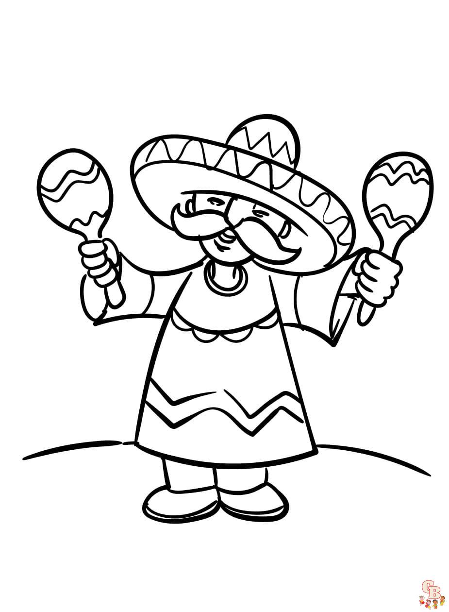 Printable mexico coloring pages free for kids and adults