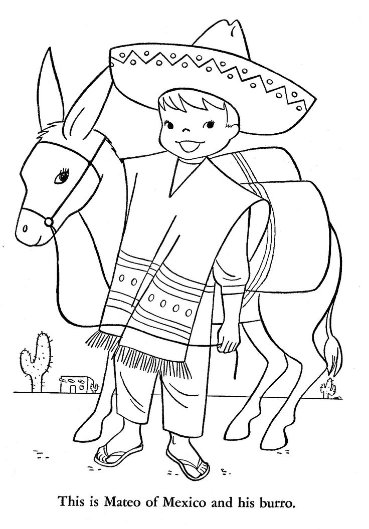 Cultural coloring book for kids