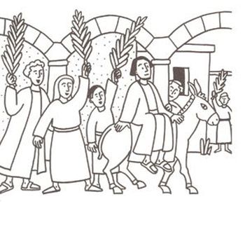 Entrada a jerusalãn palm sunday coloring pag sunday school coloring pag