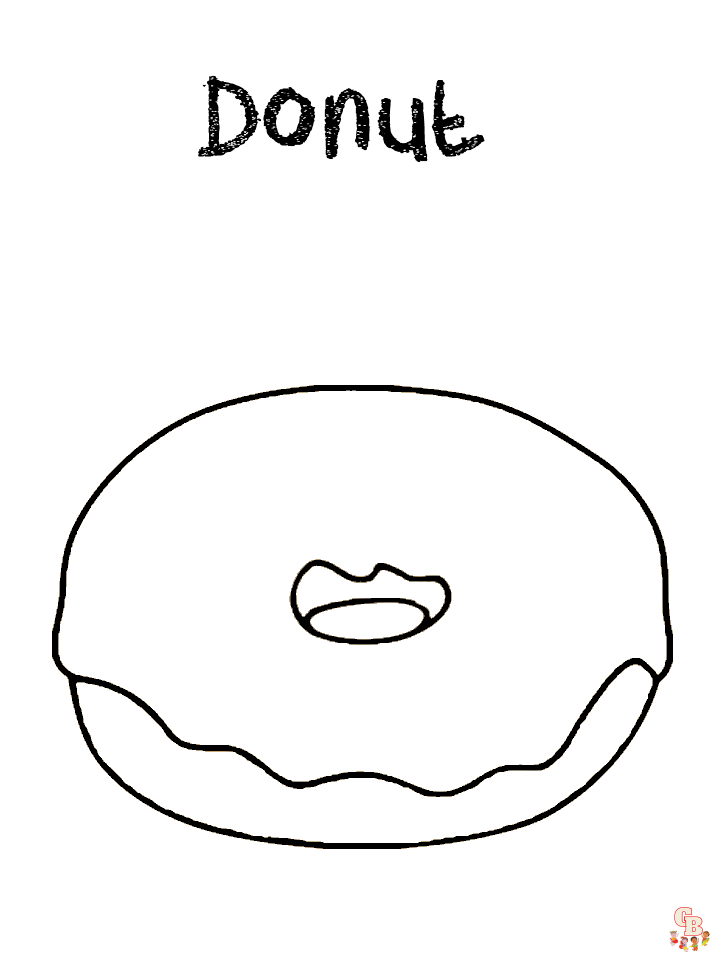 Free printable donut coloring pages for kids