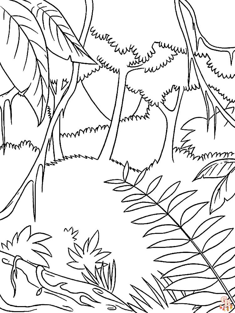 Explora el fascinante mundo con jungle coloring pages